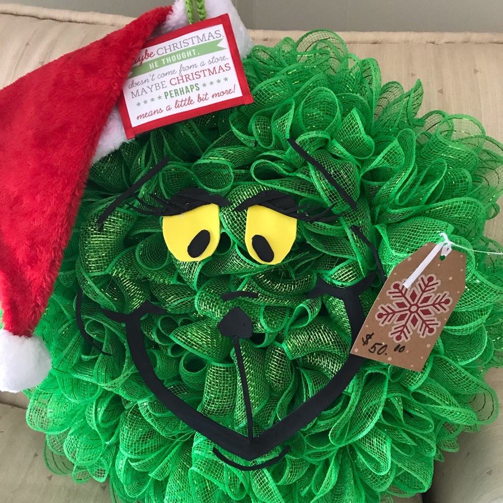 Grinch handmade wreath